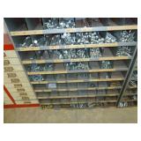 Bolt Bins x 4 Gray With Boxes of Pipe Hangers