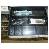 Bolt Bins x 4 Gray With Boxes of Pipe Hangers
