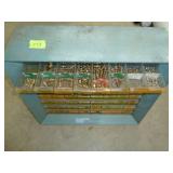 Curtis Noll Brass Fittings Blue Bin