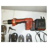 Ridgid RP-200 Press Tool, 18V, With Battery & Charger, Several Bits & Pex Clamps