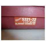 Milwaukee Rotary Hammer, #5321-32, 120V, Bits Included, 2 Cases