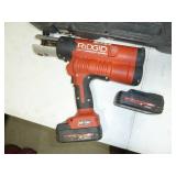Ridgid Press Tool, 18V, Model RP-340, Comes with 2 Batteries, Charger, 1/2" - 2" Bits
