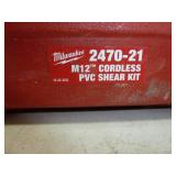 Milwaukee Cordless PVC Shear, 12V, Model #2470-21, 1 Battery, 1 Charger