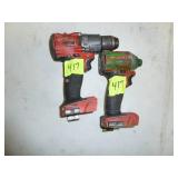 Milwaukee Combo, 18V, 1/2" Drill Hammer #2804-20, 1/4" Impact