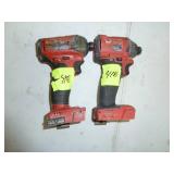 Milwaukee Impacts x2, 18V, 1-Stubby #2853-20, Reg. #2760-20