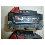 Milwaukee Red Lithium Batteries x3, M18, XC 5.0, 3 Batteries Total One Price