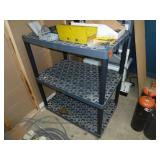 Assorted Drill Bits & Storage Shelf
