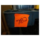 Assorted Drill Bits & Storage Shelf