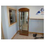 Oak Curio Glass Cabinet
