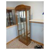 Oak Curio Glass Cabinet