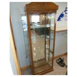 Oak Curio Glass Cabinet
