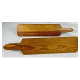 Vintage Pair of Norwegian Horse Wooden Trays "Mangle Boards"