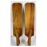 Vintage Pair of Norwegian Horse Wooden Trays "Mangle Boards"