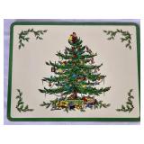 Spode Christmas Tree Green Trim Corkboard Placemats - set of 12