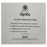 Spode Christmas Tree Green Trim Corkboard Placemats - set of 12