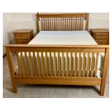 Amish Made Queen Headboard & Footboard plus Two 3 Drawer Nightstands Modern Furniture Mfg. The Board Store