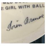 Bing and Grondahl of Denmanrk "Love Scorned" Figurine #1614 and Bing and Grondahl 1982 Annual Figurine "Girl With Ball"