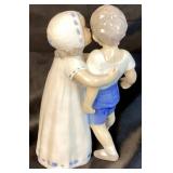 Bing and Grondahl of Denmanrk "Love Scorned" Figurine #1614 and Bing and Grondahl 1982 Annual Figurine "Girl With Ball"