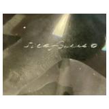 Orrefors Sweden Crystal Heavy Glass Shallow Bowl - signed, Orrefors Signed Round Lead Crystal Candlestick Holders and Vintage Kosta Boda Clear Glass Candle Holder