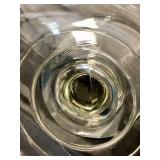 Extra Large Vintage Floral & Leaf Engraved Goblets 10.5" Tall