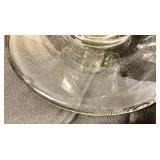 Extra Large Vintage Floral & Leaf Engraved Goblets 10.5" Tall