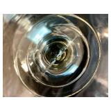 Extra Large Vintage Floral & Leaf Engraved Goblets 10.5" Tall