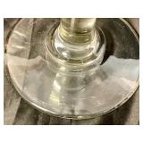 Extra Large Vintage Floral & Leaf Engraved Goblets 10.5" Tall