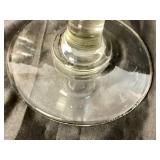 Extra Large Vintage Floral & Leaf Engraved Goblets 10.5" Tall