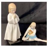 Royal Doulton Figurines "Bedtime" HN1978 and "My Pet" HN2238