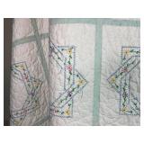 Vintage Friendship Embroidered Block Quilt