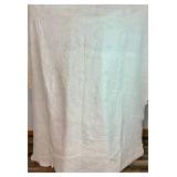 Vintage Handmade Double Wedding Ring Quilt - 80.5" x 80.5"