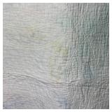 Vintage Handmade Double Wedding Ring Quilt - 80.5" x 80.5"