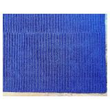 Handmade Royal Blue Casual Stripe Area Rug