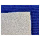 Handmade Royal Blue Casual Stripe Area Rug
