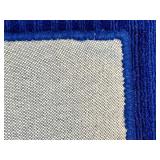 Handmade Royal Blue Casual Stripe Area Rug