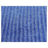 Handmade Royal Blue Casual Stripe Area Rug
