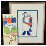 Rie Munoz "Fish Grader" Linocut Framed Print