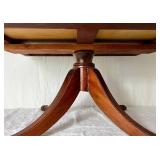 Two Drawer Claw Foot Drop Leaf Side Table