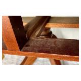 Two Drawer Claw Foot Drop Leaf Side Table