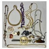 Collection of Costume Jewelry - necklaces, bracelets, pins, brooches