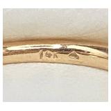 14K Gold Ring with Semi-Precious Stone - Size 7.25