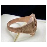 10K Gold Class Ring - Size 7