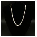 Cultured Pearl Necklace Graduated Sizes 17" L