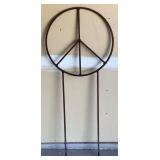 Peace Sign Iron Yard Art