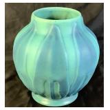 Vintage 1980 Van Briggle Large Pottery Turquoise Vase