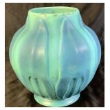 Vintage 1980 Van Briggle Large Pottery Turquoise Vase