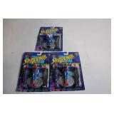 Lot of 5 Collectible Spider-Man Bendy Figurines with Toothbrushes