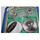 Set of 4 Tech Deck Real Metal Keychains with High Tech Clips