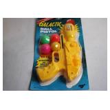Vintage Galactic Ball Pistol Toy with Soft Foam Balls