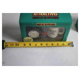 Set of 2 Attractives Magnetic Salt and Pepper Shaker Sets - Clock & Coffee Mug, Car & Trailer